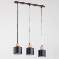 Envostar Ilva pendant light, 3-bulb, black