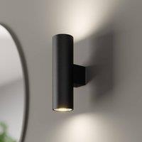 Euluna Marion wall lamp, black Height 18 cm Steel up/down