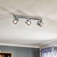 Euluna Canico downlight, 3-bulb, chrome