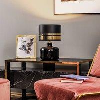 Argon Bodo textile table lamp, black and gold