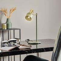 Argon Destin adjustable table lamp, green/brass