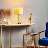 Argon Textile table lamp Long white/grey/brass