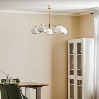 Argon Mina pendant light, 5-bulb, brass