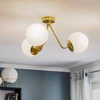 Argon Tuse ceiling light, 3-bulb, brass