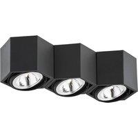 Euluna Elvas ceiling light, swivelling, 3-bulb, black