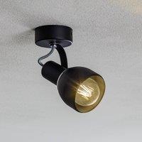 Euluna Fiord ceiling spotlight, 1-bulb, black