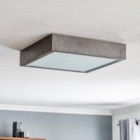 Argon Troms ceiling light, 40x40 cm, concrete grey