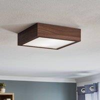 Argon Troms ceiling light, 30x30 cm, walnut