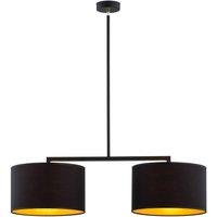 Argon Lobera pendant light, two-bulb, black