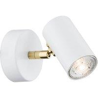Argon Lund ceiling spotlight in white, 1-bulb