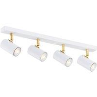 Argon Lund ceiling spotlight in white, 4-bulb