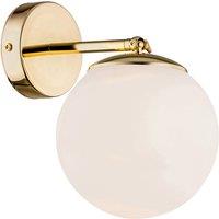 Argon Sala wall lamp with spherical glass, 1-bulb
