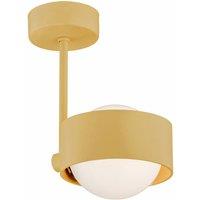 Argon Mado ceiling light in steel, gold, 1-bulb