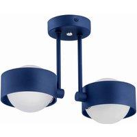 Argon Mado ceiling light in steel, blue, 2-bulb