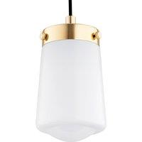 Argon Pasadena pendant light, 1-bulb, brass/white