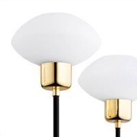 Argon Ravello chandelier, 5-bulb, black/white/gold