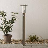 Brilliant York path light, stainless steel, motion detector, IP44