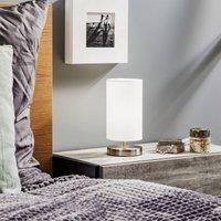 Brilliant White fabric table lamp Claire