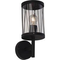 Brilliant Black outdoor wall lamp Reed with wall bracket