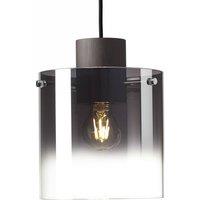 Brilliant Hanging light Beth with smoked glass shade, 1-bulb