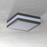 Brilliant Matteo outdoor ceiling light, 2 x E27, IP44, anthracite