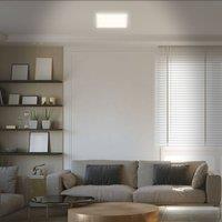 Briloner LED ceiling light Slim, angular 29.3 x 29.3 cm