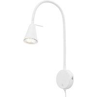 Briloner LED wall light Tusa, white, metal, 45 cm, flexible arm