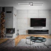 Briloner Frame LED ceiling light, remote control, chrome