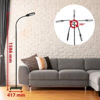 Briloner LED office floor lamp Office Step, dimmable, black