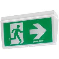 BRUMBERG Rescue One LED emergency exit light, range 32m