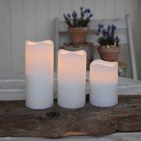 STAR TRADING Set of three LED candles for outdoors