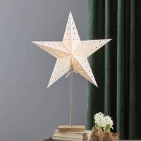 STAR TRADING Leo standing star with star pattern, white/oak