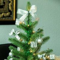 STAR TRADING LED Christmas tree with decoration in silver