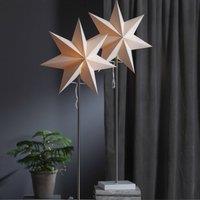 STAR TRADING Moa decorative light, star and lampshade, oak base