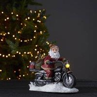 STAR TRADING Merryville LED decorative light Santa on motorbike