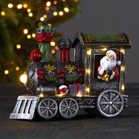 STAR TRADING Loke LED decorative light, Santa Claus in a train