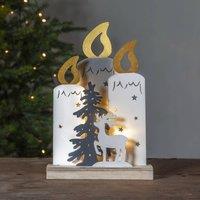 STAR TRADING LED decorative light fauna, candles, tree and stag