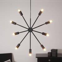 STAR TRADING Pix decorative star made of metal, 9-bulb, black