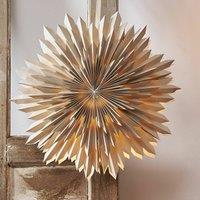 STAR TRADING Ice decorative star, paper, no socket beige