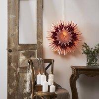 STAR TRADING Ice decorative star, paper, no socket, pink/red