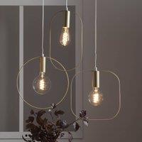 STAR TRADING Shapes decorative pendant light with Ring, gold