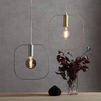 STAR TRADING Shape decorative hanging light with square, silver