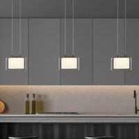 BANKAMP Grand Smoke LED pendant light, 3-bulb