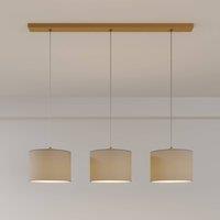 BRITOP Corralee pendant light, grey, 3-bulb