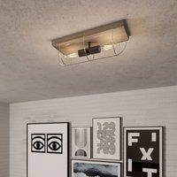 Envostar Neptuna ceiling light, angular, 2-bulb.