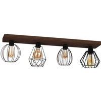 Envostar Various ceiling lamp 4-bulb dark pine