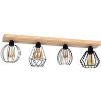Envostar Various ceiling lamp 4-bulb natural pine