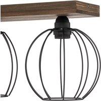 Envostar Various ceiling lamp 3-bulb dark pine