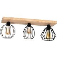 Envostar Various ceiling lamp 3-bulb natural pine