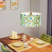BRITOP Peacock pendant light, 45 cm, green